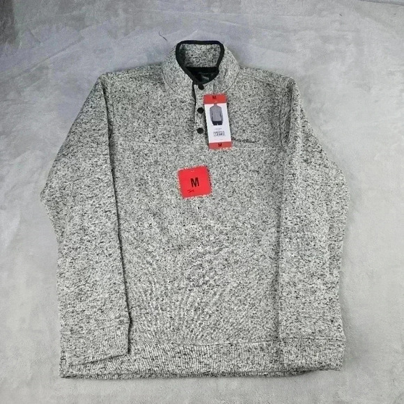 MEN'S EDDIE BAUER RADIATOR FLEECE SNAP FRONT PULLOVER SZ Med - Picture 3 of 10